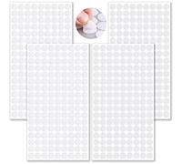 600 Pieces Hook and Loop,Hook and Loop Dots,300 Pairs Self Adhesive Dots,for Room Decoration,Home,Office(White,10mm)