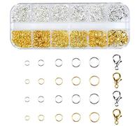 600 Pieces Jump Rings Stainless Steel Jewelry Making Accessories, 4-8mm Split Rings in Gold and Silver, DIY Jewelry Repair Kit for Key Chain & Jewelry Design
