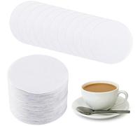 600 Pieces of Coffee Filters, Round Disposable Coffee Filters, Original Coffee Filters, Espresso Machine Coffee Filters, Kraft Paper Filters for Filter Coffee Makers (White)
