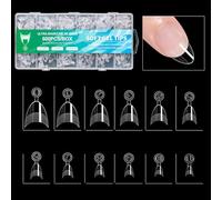 600 Pieces Professional Short Half Covers Nails Tips Providing Comfort and Versatility for Various Nails Designs Quick Manicure Solution