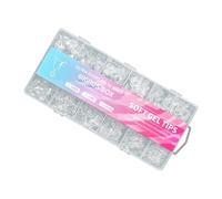 600 Pieces Short Half Cover of Nails Tips for Natural Fit and Easy Polish Application Ideal for Wedding Parties ABS Nail Tips