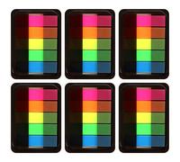 600 Pieces Sticky Index Tabs Page Flags, Transparent Sticky Notes Book Sticky Tabs for Annotating Books, Neon Pop Up Index Tabs Self-Adhesive Page Marks for Classify File