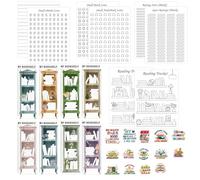 600+ Reading Journal Tracker Bookmark Stickers with 40 Books Shelf bookmark Include Spicy Star Rating Ebook and Audiobook Icons for Planners, Audiobook Logs & Reading & Diaries,Book Lovers Gifts, Book