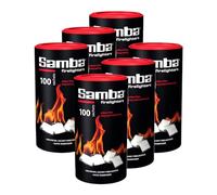 600 Samba Firestarters Firelighters Sachets - Odourless Burning & Easy to Light - For BBQs Barbecues Wood Burner Wood-Fired Ovens Stoves Fireplaces & Campfires - 6 Tubes