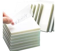 600 Sheets 12 Pads Waterproof Translucent Sticky Notes, Transparent Sticky Notes for Office School Message Reminder Post It Notes, Stick Firmly and Won't Fall Off, Remove Easily, Clear (3 * 3in)