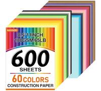 600 Sheets Colored Cardstock 8.5" X 11", Construction Paper Bulk 60 Assorted Colors Cards tock, Colored Copy Paper for Printing, DIY Craft,Card Making,Party Dec (180GSM/65LB)
