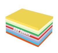 600 Sheets Coloured Paper A4 Origami Printer Copy Multipurpose Printing Paper for DIY Art Craft (70gsm) , 10 Colors