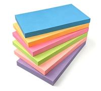 600 Sheets Large Sticky Pads 76 x 127mm(3"x5") Bright Sticky Notes Colourful Memo Notes Self-Stick Pads for Home School Office Note-Taking Schedule Checklist