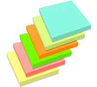 600 Sheets Sticky Notes, 76 x 76 mm Self-Sticky Note Pads, 6Pack Sticky Notes Pads Multi Colors Self-Stick Notes for Notebook Office Schools and Home