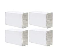(600 Sheets) Z Fold White Paper Hand Towel 1 Ply 34 GSM Soft Absorbent Hygienic Tissue Paper with 21 x 20 cm Multi-Fold Paper Towel Napkin Dispenser for Kitchen, Bathroom, Event Office & Restaurant