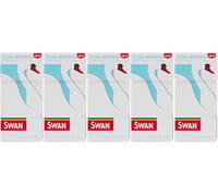 600 Swan Cool Menthol Extra Slim Filter Tips - 5 Packs of 120 Pre-Cut 4x4x2 cm Filters | Refreshing Menthol Cigarette Filter Tips for a Smoother Smoking Experience | Rolling Accessories for Tobacco