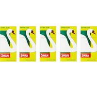 600 SWAN Extra Slim Filter Tips | 5 Packs X 120 SWAN Extra Slim Pre Cut Filter Tips, Paper, Yellow, 4 x 4 x 2 cm - Cigarette Filter Tips - Premium Smoking Accessories by Swiss+