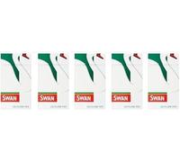 600 Swan Menthol Extra Slim Filter Tips - 5 Packs of 120 Pre-Cut 4 x 4 x 2 cm Filters | Cigarette Filter Tips - Premium Smoking Accessories by Swiss+