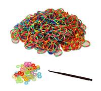 600 Tye Dye Loom Bands Refill Pack With Hook Tool And Clips Art Craft Friendship Bracelet Jewellery Making Adults Game (NG1)