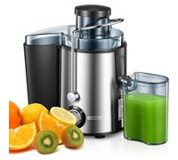 600-Watt Centrifugal Juice Extractor, 3-Inch Wide Mouth Juice Extractor, 2 Speeds, Easy to Clean and Use, Compact Design, Drip-Proof, Recipe Included