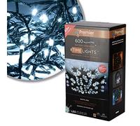 600 White Multi Action Battery Operated LED Christmas Lights inc Timer