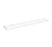 200cm Gabion Raised Garden Bed Galvanised Steel Border Planter Silver