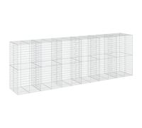 (600 x 100 x 200 cm) vidaXL Gabion Basket with Cover Gabion Raised Bed Gabion Cage Galvanised Iron