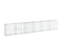 (600 x 50 x 100 cm) vidaXL Gabion Basket with Cover Gabion Raised Bed Gabion Cage Galvanised Iron