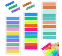 600 x Adhesive Page Markers, Transparent Repositionable Book with Ruler for Reading Notes, Books, Office Supplies, Home, School (3 Packs - Morandi, Coloured, Fluorescent)