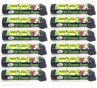 600 x Tidyz Extra Large Double Thick Doggy Poo Bags Degradable Strong (Black)