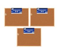 600 x800mm Cork Notice Board with Natural Wood Frame - Wall Mounted Pin Board with Colourful Push Pins & Fixings for Home, Office, Photos, Messages & Display Organisation (3)