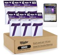 6000 Pack Clear Inner Card Sleeves,Perfect Fit for Double-Sleeving,Acid-Free & Scuff-Resistant,Trading Card Sleeve Compatible with MTG,TCG,Baseball,Sports Cards