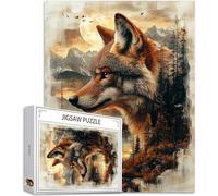 6000 pcs Piece Jigsaw Puzzles for Adults Fox Puzzle Animal Pattern Design, Piece Puzzle Educational Games, DIY Adult Crafts Gift Box Packaging, Beautiful Decoration Gifts for Women, 179x105cm,Model776
