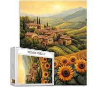 6000 pcs Piece Jigsaw Puzzles for Adults Sunflower Puzzle Manor Pattern Design, Piece Puzzle Educational Games, DIY Adult Crafts with Gift Box, Beautiful Decoration Gifts for Women, 179x105cm,Model725