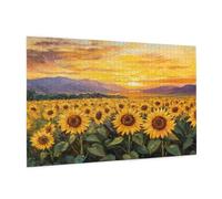 6000 Piece Jigsaw Puzzle Sunflower Jigsaw Puzzles for Adults Landscape Impossible Puzzle Challenging High Difficulty Activity, Gift Box Packaging, Great Gift Idea for Family Friends 105x180 CM -1020y