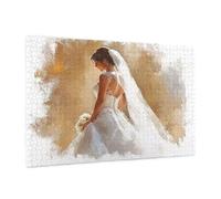 6000 Piece Jigsaw Puzzle Wedding Dress Jigsaw Puzzles for Adults Woman Impossible Puzzle Challenging High Difficulty Activity, Gift Box Packaging, Great Gift Idea for Family Friends 105x180 CM -691y