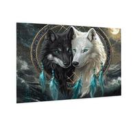 6000 Piece Jigsaw Puzzle Wolf Jigsaw Puzzles for Adults Dream Catcher Impossible Puzzle Challenging High Difficulty Activity, Gift Box Packaging, Great Gift Idea for Family Friends 105x180 CM -778y