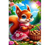 6000 Piece Jigsaw Puzzles for Adults Cartoon Squirrel Flower Challenging Puzzle Educational Games Puzzle for Adults 6000 Pieces Family Game Great Gift Idea, 70.5 x 41.3 inch