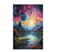6000 Piece Jigsaw Puzzles for Adults, Creative Impossible Puzzles Games for Adults Beginners, Large Wooden Jigsaw with Poster and Storage Box, Gifts for Women, Theme: Cloud & Nature 105x179cm D-1254