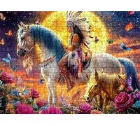 6000 Piece Jigsaw Puzzles for Adults, dream horse Wooden Puzzle Hard Difficult Challenging Puzzle, jigsaw Puzzle 70.7 x 41.5 inches, Stress Relief Wall Decor, Educational Games, w0-613