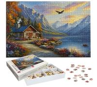 6000 Piece Jigsaw Puzzles for Adults, Lake Jigsaw Puzzles for Adults, Wooden Puzzle with Gift Box, Cabin Jigsaws for Family Educational Games, Unique Gifts for Women/Men, Home Wall Decor H-3400