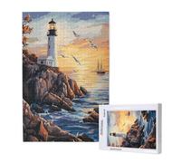 6000 Piece Jigsaw Puzzles for Adults,Lighthouse Jigsaw Puzzles for Adults, Wooden Puzzle with Gift Box,Ocean Jigsaws for Family Educational Games, Unique Gifts for Women/Men, Home Wall Decor,ML-1395