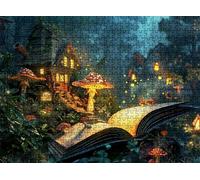 6000 Piece Jigsaw Puzzles for Adults, mushroom Book Wooden Puzzle Hard Difficult Challenging Puzzle, jigsaw Puzzle 70.7 x 41.5 inches, Stress Relief Wall Decor, Educational Games, w0-637