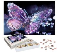 6000 Piece Jigsaw Puzzles for Adults, Purple Jigsaw Puzzles for Adults, Wooden Puzzle with Gift Box, Butterfly Jigsaws for Family Educational Games, Unique Gifts for Women/Men, Home Wall Decor H-552