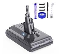 6000mAh For Dyson V8 Battery Replacement - Li-ion Battery for Dyson SV10 Compatible with 21.6V V8 Absolute, Animal, Motorhead, Fluffy Cordless Vacuum Cleaner (2 filters+Cleaning Brush+Screwdriver)