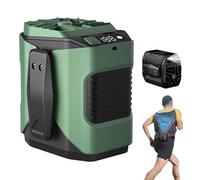 6000mAh Multifuntion Waist Fan with 100 Speeds & Flashlight, 13000RPM Portable Waist Clip Fan, Clip on Wearable Belt Personal Fans with Power Bank, Rechargeable Hands-Free Cooler for Outdoor (Green)