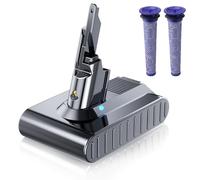 6000mAh V7 Battery Replacement for Dyson, Powtree Battery for Dyson V7 SV11 Vacuum Cleaner Series Compatible with Animal Motorhead Absolute Fluffy Trigger Car+ Boat with 2 Filters