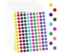 6000PCS Smile Stickers 1cm,10 Colors Round Happy Smile Face Decal Stickers,Mini Incentive Reward Sticker for Teachers Parents Students Supplies Classroom,for Reward Behavior Chart,Craft Decoration