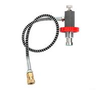 6000psi 40mpa Scuba Diving Filling Regulator with G58 DIN Adapter and Pressure Tube Extending Tank Line to Refill Station with Hose (red handwheel)