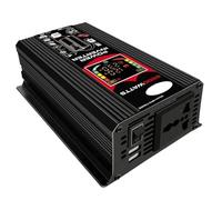 6000W Car Inverter Modified Sine Wave Power Converter DC 12V To AC 110V 220V Car Voltage Transformer LCD Display for iPad Phone(Red)
