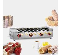 6000W Chimney Cake Oven, Commercial Electric Cake Pop Roller Machine with 8 Roller, Adjustable Independent Temperature Control and 360° Automatic Rotating, High Production~/