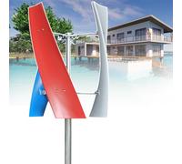 6000W Low Noise Vertical Wind Turbine Generator with MPPT Hybrid Controller - 3-Blade Design for Home, Farm & Street Use - Efficient 24V Renewable Energy Solution