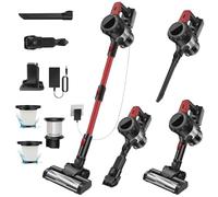 6000W Max Cordless Stick Vacuum Cleaner, 40,000 Pa Suction Power Lightweight Bagless, Fast 1 Hour Charge, Multi-Surface Carpet & Hardwood Cleaning with LED Headlight