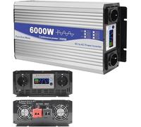 6000W Pure Sine Wave Power Inverter - 72V/60V/48V/24V/12V DC to 120V/230V Converter - Ideal for Family, RV, Off-Grid Solar Systems - High Efficiency Voltage Transformer