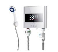 6000W Wall Mounted Electric Instant Tankless Hot Water Heater Mini Bathroom Instantaneous Thermostat Heating Shower LED Display Widely Applied